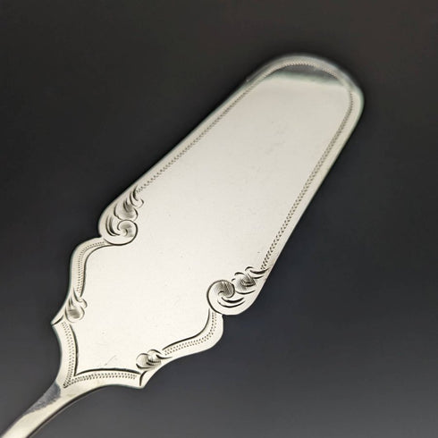Around 1920 English antique silver plate serving cutlery 3-piece set in case