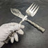 Around 1900 British antique silver plate fish server set