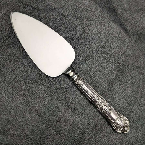 1975 年英國復古純銀手柄小蛋糕服務器盒裝