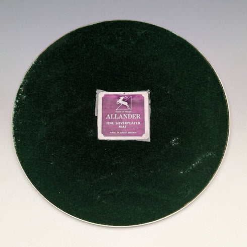 英国ヴィンテージ シルバープレート製 テーブルマット 大小2x2セット