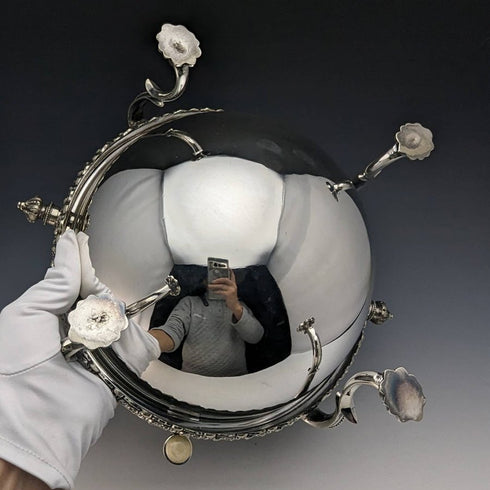 1900 年左右英國古董銀盤早餐盤 MARTIN HALL