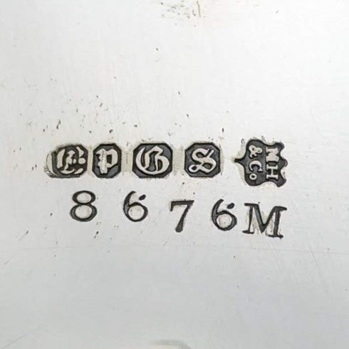 1900 年左右英國古董銀盤早餐盤 MARTIN HALL