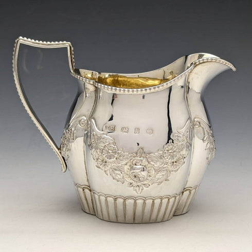 1897 British Antique Sterling Silver Sugar Pot & Cream Jug Total 183g