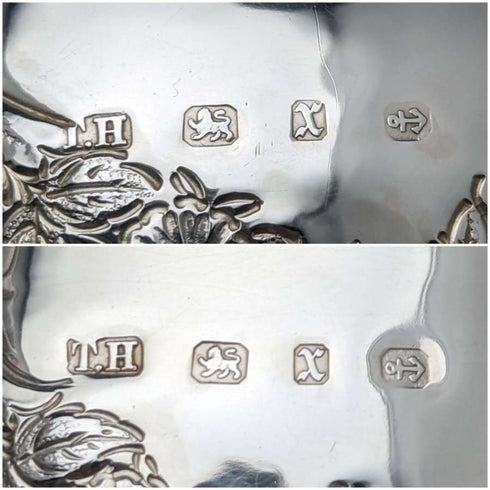 1897年 英国アンティーク 純銀製シュガーポット&クリームジャグ 計183g