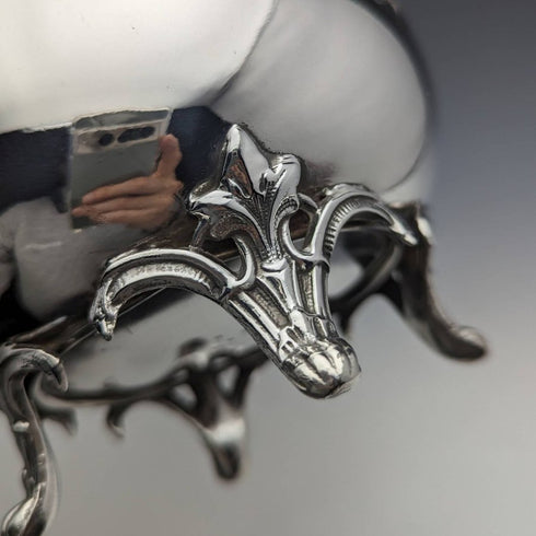 英国ヴィンテージ プレートピューター製 ティーポット3点セット