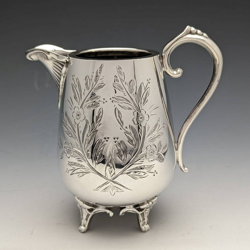 英国ヴィンテージ プレートピューター製 ティーポット3点セット