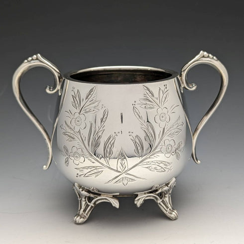 英国ヴィンテージ プレートピューター製 ティーポット3点セット