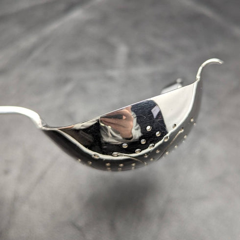 1917年 英国アンティーク 純銀製ティーストレーナー