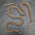 British Antique Rolled Gold Double Albert Chain 46g No Fob