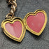 British Antique Rolled Gold Albert Chain 9ct Gold Heart Locket Fob