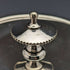 Barril para galletas de cristal tallado vintage británico con tapa plateada 917g
