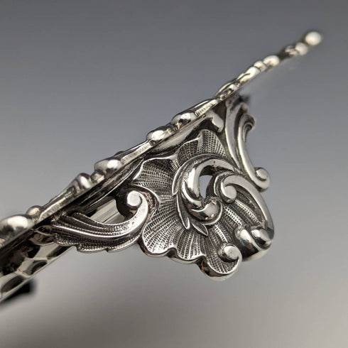 1899 年英國古董純銀薩爾瓦卡片托盤直徑 21.5 厘米 400 克巴克兄弟