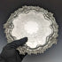 1899 British Antique Sterling Silver Salva Card Tray Diameter 21.5cm 400g Barker Bros
