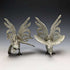 British Vintage Pewter Chicken Figurine Pair
