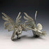 British Vintage Pewter Chicken Figurine Pair