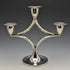 British Vintage Silver Plated 3 Burner Candle Stand Candelabra
