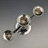 British Vintage Silver Plated 3 Burner Candle Stand Candelabra