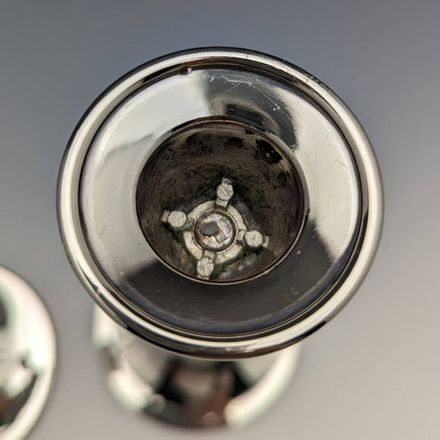 英国ヴィンテージ シルバープレート製 キャンドルスタンド 燭台ペア