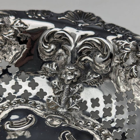 1897 年英國古董純銀糖果盤直徑 15 厘米威廉尼爾