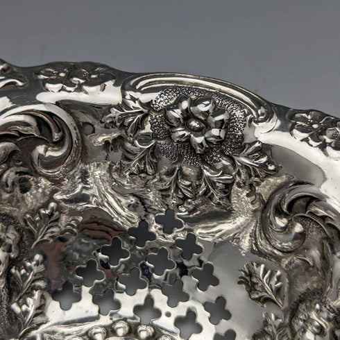 1897 年英國古董純銀糖果盤直徑 15 厘米威廉尼爾