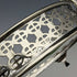 British Antique Butter Dish Silver Plate & Green Glass Inner