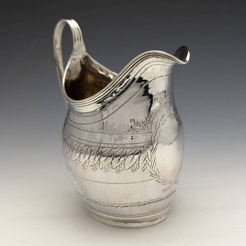 1801年 英国アンティーク ジョージアン 純銀製 クリームジャグ 97g