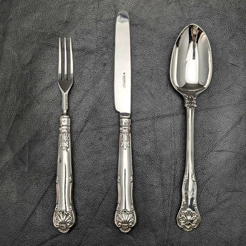 1832年 英国アンティーク 純銀製 クリスニングカトラリーセット