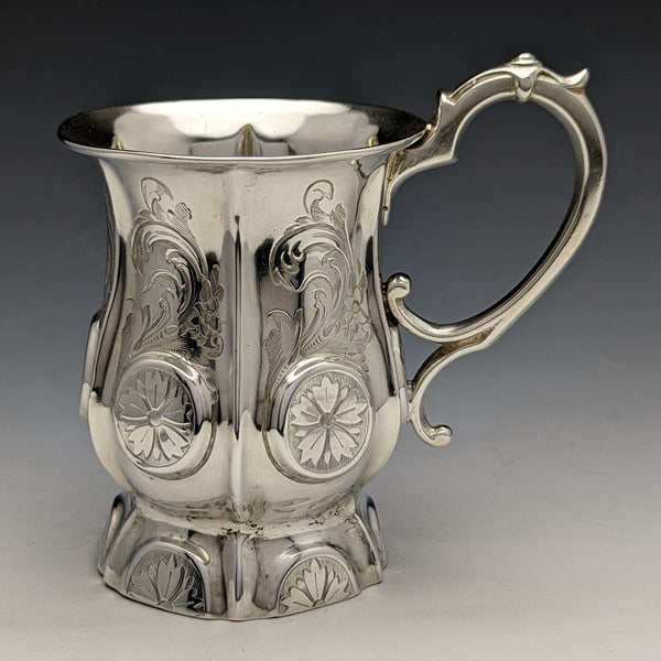 1856年 英国アンティーク 純銀製マグカップ 164g