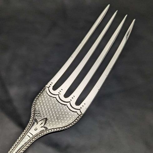 1872年 英国アンティーク 純銀製クリスニングカトラリーセット ケース入