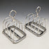 1921 British Antique Pure Silver (925 Silver) Toast Rack Pair Total 216g Hukin & Heath