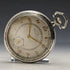 Vintage Good Working Swiss Saturno Art Deco Decorated Silver Side Pocket Watch