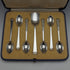 1937 British Vintage Pure Silver (925 Silver) 6 Teaspoons & Sugar Shovel Set in Case Mappin & Webb
