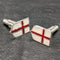 British Vintage Sterling Silver Red Cross Design Cufflinks