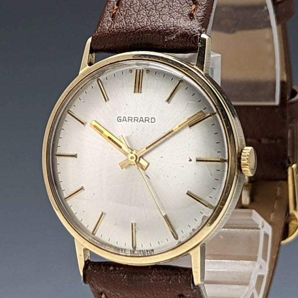 1981 英國復古做工精細 Garrard K9 純金錶殼 3 指針機械男錶