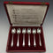 1959 British Vintage Sterling Silver Multi-Hallmark Teaspoon Set of 6 in Case