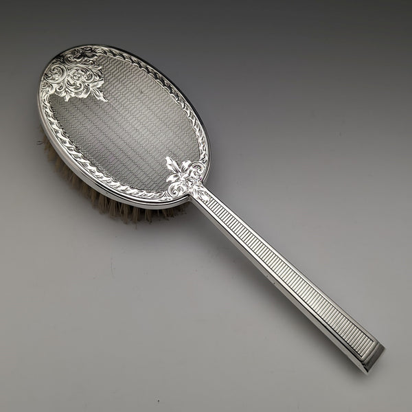 1964 British Vintage Sterling Silver Handle Nylon Brush