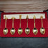 British vintage gold plated teaspoon set of 6 in a case