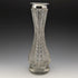 1915 British antique cut glass large vase with pure silver decoration Walker&Hall