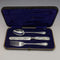 1903 British antique sterling silver cutlery set in case