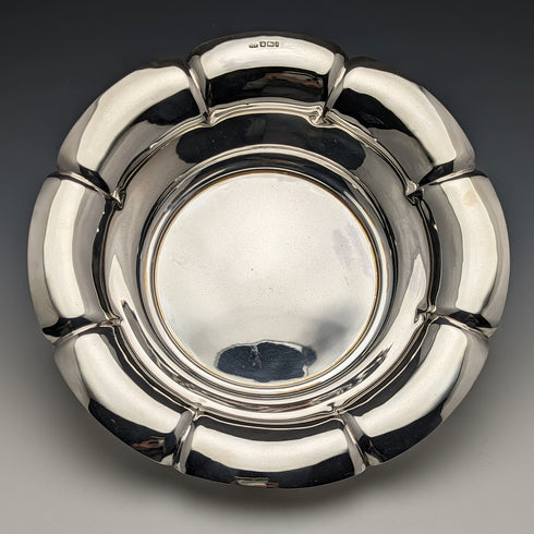 1901 年英國古董純銀花碗 319 克直徑 23 厘米亨利阿特金斯