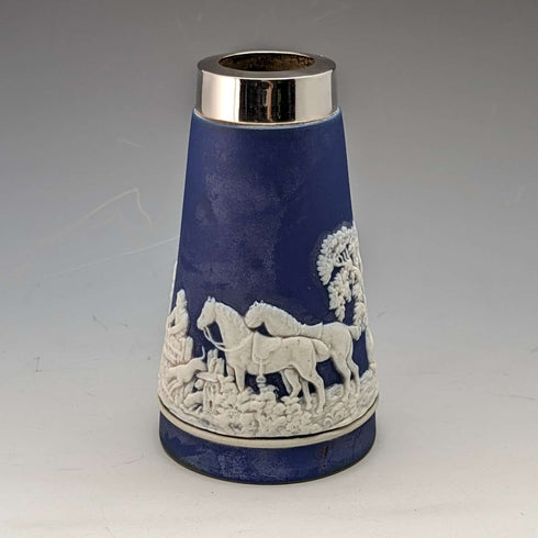 Jarrón / Florero de estilo vintage británico de Jasperware, William Adams