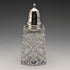 1972 British Vintage Cut Glass Seasoning Container Sterling Silver Lid 320g