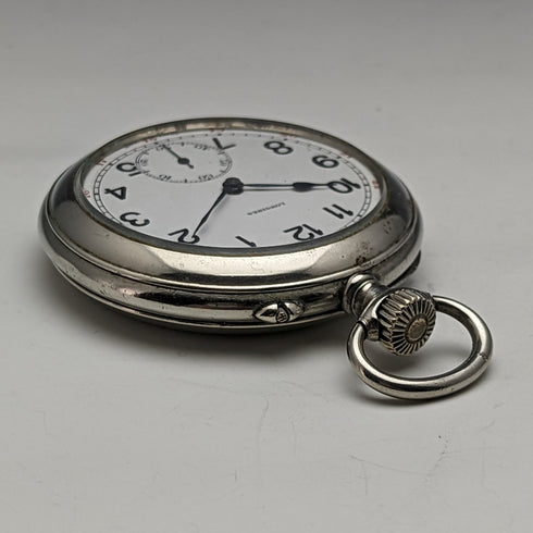 1921年頃 アンティーク ロンジン 懐中時計 シルバープレート オープンフェース 動作良好