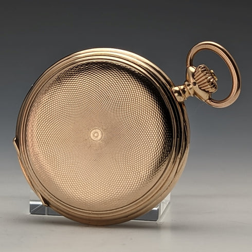 1913年頃 アンティーク ロンジン 懐中時計 金張りハンターケース Cal19.74N 動作良好