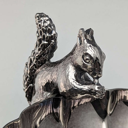 British Vintage Silver Plated Squirrel Decorated Bonbon Dish 297g