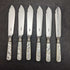 1930 British Vintage White Mother of Pearl Handle Dessert Cutlery Set 6x2 in Leather Case