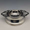 British vintage silver plate tea strainer