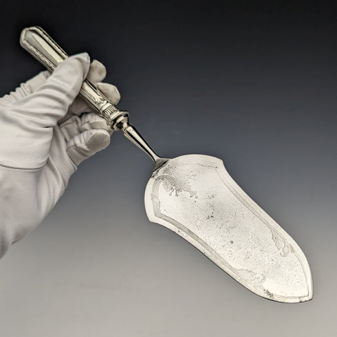 Early 20th Century German Antique Serving Cutlery 800 Silver Handle