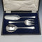 Around 1920 English antique silver plate serving cutlery 3-piece set in case