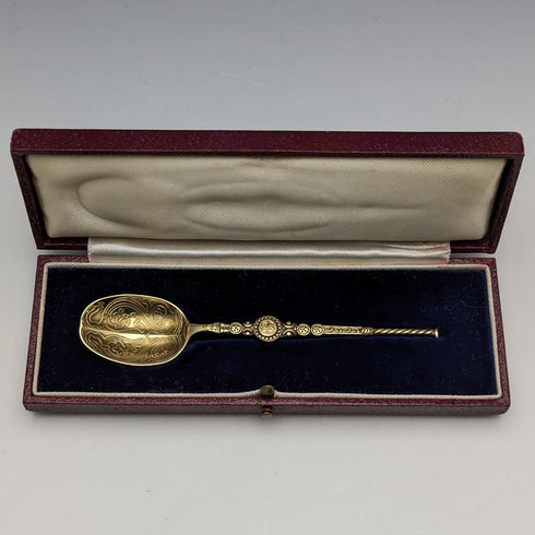 1936 British Vintage Sterling Silver Annoting Spoon Barker Brothers
